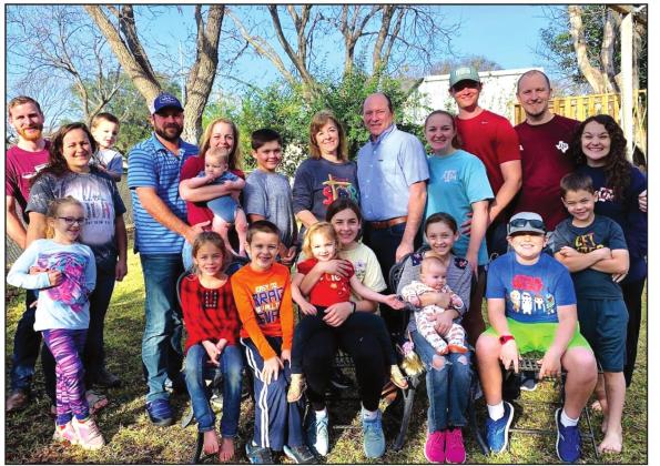 Crosby Family now (2022) - Left to right: Justin and Hannah Barker, Crosby Barker, Chloe Barker, Will and Sarah Broyles, Levi and Adelli Broyles, Colt Barker, Leslie Broyles, Sam and Jan Crosby, Sheadli and Lilly Broyles, Joannah and Taylor Buffington, Maeleigh Broyles, Rebecca Rose Buffington, Carter Barker, James Broyles, Tarah and Justin Sawyers.
