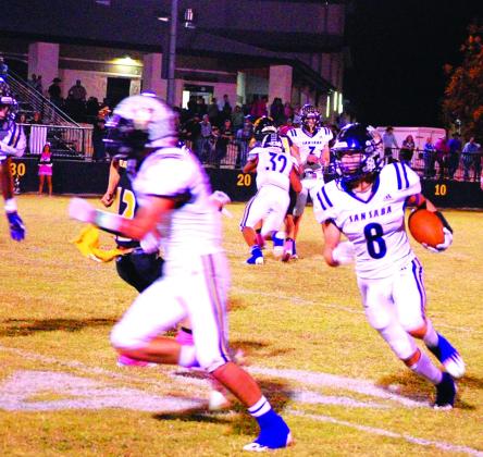Ethan Gonzales (8) takes off on a big run. Photos courtesy of Brendon Morris