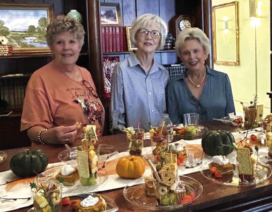 Stephanie Huff, Rhonda Killion, and Cydney Pearce were hostesses for the October meeting of the Pierian Club.