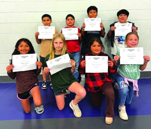 3rd Grade (L-R): top row - Jovani Canedo, Aaron Martinez, Yosabel Gil Vega, and Kevin Ramirez; bottom row- Abigail Davila, Hadley Fuller, Evelyn Coronado, and Hadleigh Soto.