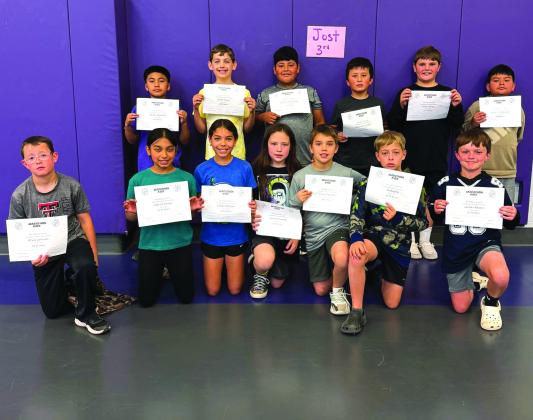 4th Grade (L-R): top row - Ubaldo Mendoza, Ryder Ringo, Jose Hernandez, Isaias Hernandez, Fisher Wright, and Benjamin Rodriguez; bottom row - Bryce Johnson, Fabiola Correa, Evelyn Macedo, Jessi Hernandez, Colton Stanton, MJ Bagley, and Landon Baskin.