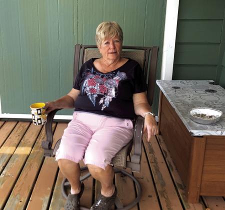 Sue Ransom enjoying the cooler weather on her trip to Canada!