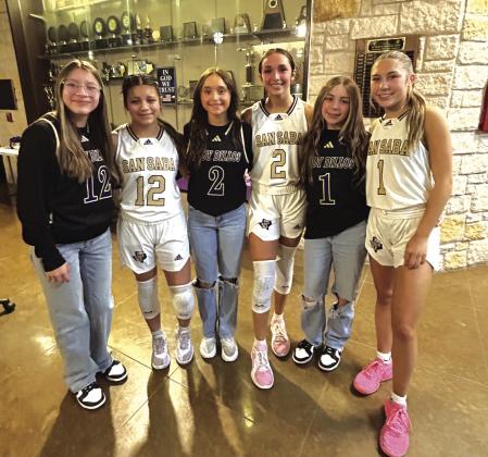 When one chapter ends an other only begins, San Saba 7th grade sisters with their Sr. varsity sisters: Khloe &amp; Aaliyah, Cameryn &amp; Cinzlea, Allie &amp; Olivia