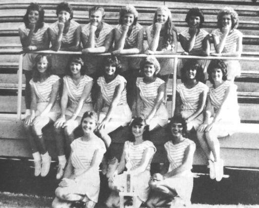 From the September 1, 1983 issue of the San Saba News &amp; Star - DILLOETTES – for 1983-84 who will be performing during halftime at the Armadillos football games are from left to right, front row - Beth Johnson, lt.; Debbie Watson, capt.; Blanca Esquivel, lt. Second row - Tonya Davis, Michelle Prater, Kristi Sumpter, Pam Kirkpatrick, Tina Reyes, and Audra Crockett. Third row - Sonia Reyes, Leonilla Jimenez, Melinda Walker, Karen Shivener, Susan Barrier, Cindy Cantu and Amy Martin.