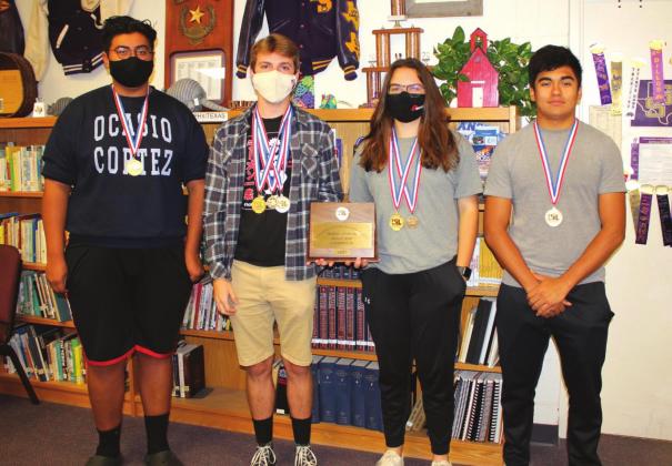 REGIONAL CHAMPION SCIENCE TEAM - Jose Aguilera, John Meador, Sarah Saint, and Zuri Herrera