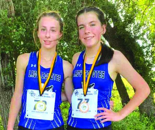 Sophomore Riley Eckert - 1st Place - 13:37.9 - left Freshman Landry Brown - 4th place - 14:29.5 - right Courtesy of Richland Springs School Page/Facebook