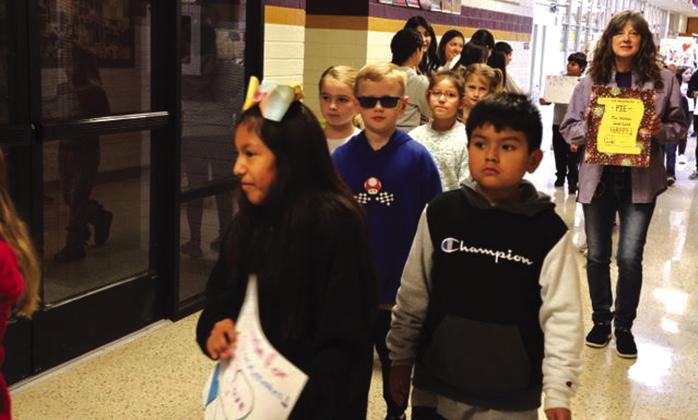 A group of 3rd grade students