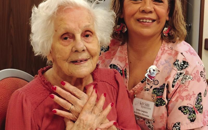 Louise Oswald, left, and Janie Jaquez Photos courtesy of San Saba Rehabilitation