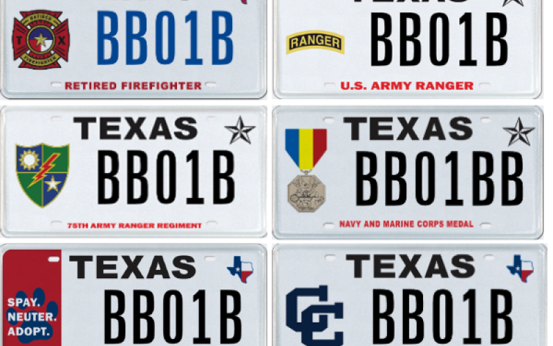 Texas Personalized License Plates