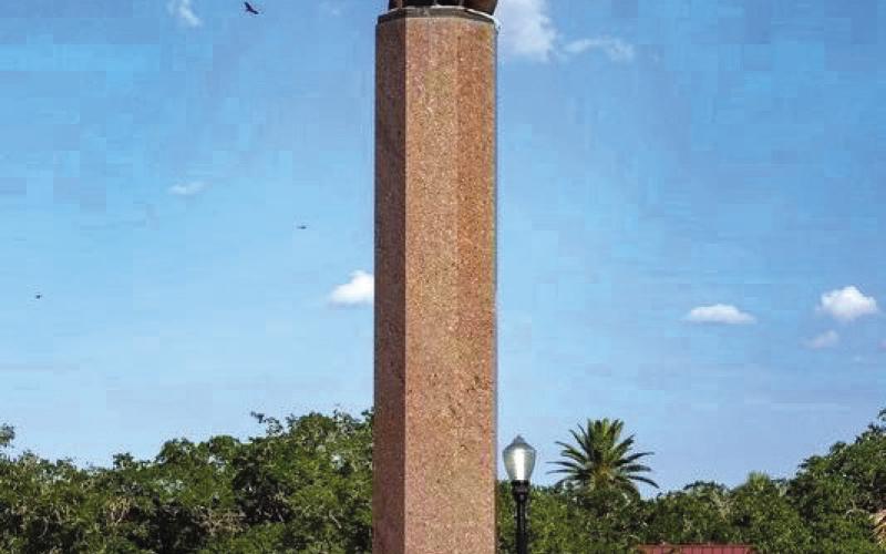Amon B. King statue