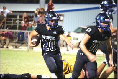 Junior G. Behrens was 6 for 50 yards Rushing with two Touchdowns in last Friday's game. Other stats include: 3 Tackles / .5 Sack / 1.5 TFL / 1 fum rec. / .5 point for Safety. Courtesy of James Womack, RSISD Superintendent