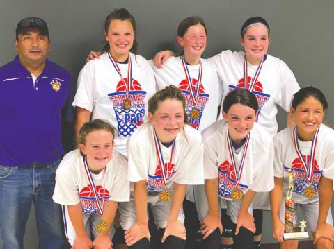 Team members pictured front row, left to right are: Harper Lengefeld, Amber Bridges, Addison Massingill and Chassidy Gonzales. Back row, left to right: Program Director/Coach Oscar Zepeda, Henlee Wagner, Kate Lengefeld and Jadyn Fleming. Not pictured is Ema Argote.