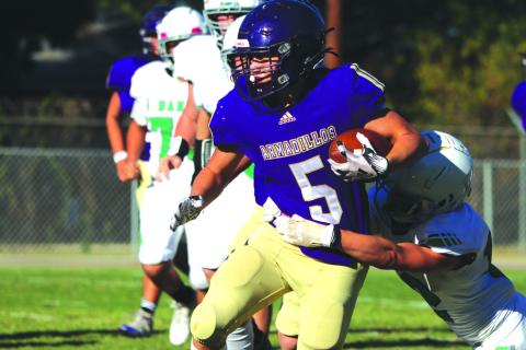 Unstoppable #5 Kaleb Roberts in last Friday night’s shutout game against the Dragons. Photo by Rihanna Morgan, student