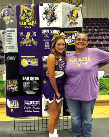 Ema Argote was the highest bidder on the customized quilt that was auctioned at the Meet the Dillos event Friday night. Ema is pictured with Tonia Pierce who graciously sewed the quilt together. Photo by Jake Lackey