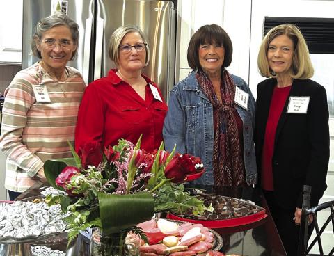 Picured L-R: Hostesses Karen Gill, Janis Murray, Anna Wilson, and Patsy Hall.