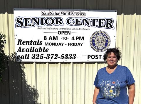 Karry Amstead is the new director of the San Saba Senior Center. The Senior Center, located at 705 W. Storey, provides low-cost daily meals, activities, arts and crafts and Bingo for citizens over the age of 60. The Senior Center also provides rental space for different events. For more information or for volunteer opportunities, contact Karry at 325-372-5833 or kamstead@hccaa.com.