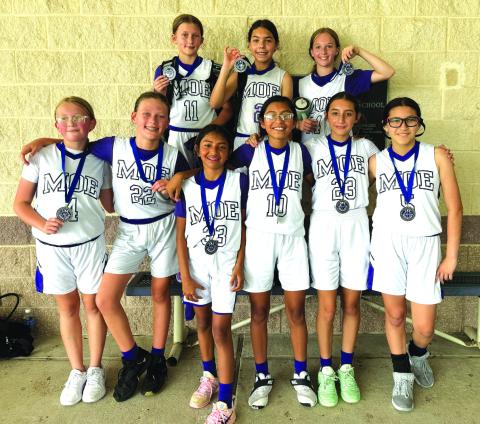 Team members L-R: (top row) Ema Kate Kuehl, Evelyn Macedo, and Myers Wallace; (bottom row) Lilly Gilliam, Summer Stanton, Abigail Davila, Aliah Davila, Victoria Davis, and Kennedy Lopez.