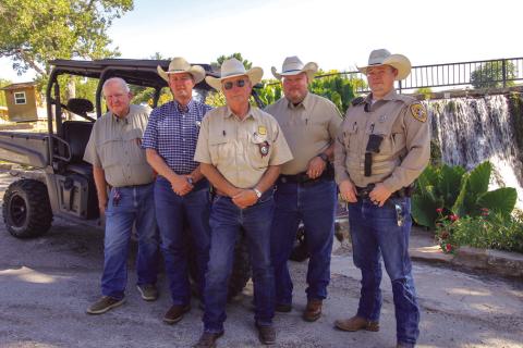 Pictured from Left to Right: Transport Deputy JD Scott, Chief Deputy Reid Daly, Sheriff David Jenkins, Deputy Waylon Chamberlain, Deputy Ian Merriman