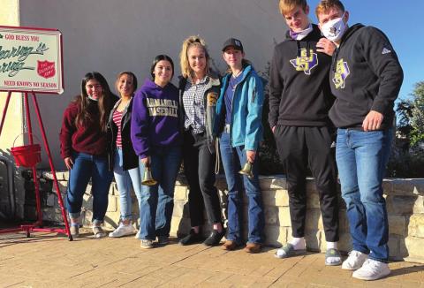 SSHS Student Council, National Honor Society and PAL students volunteer second week to “ring the bell” for donations to Salvation Army