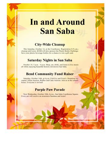 This week in San Saba