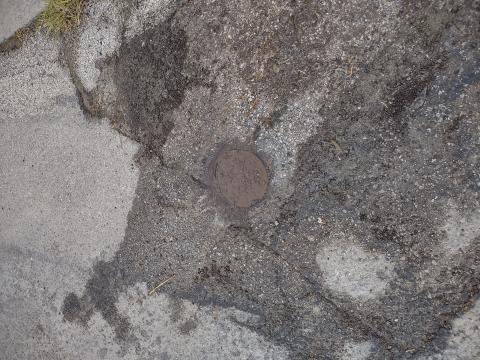 This is a close-up view of leak before it was repaired.
