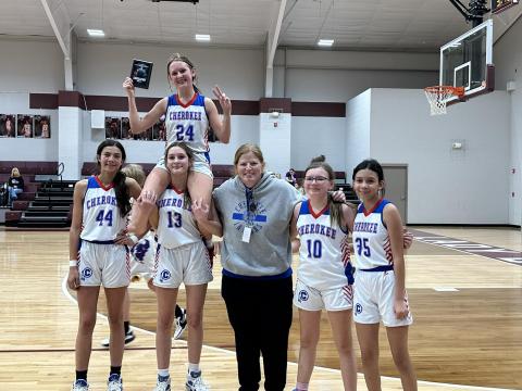 Cherokee Junior High girls win consolation
