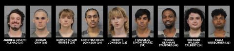 DPS Arrests Nine During Weekend Protest in Austin