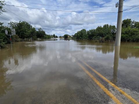 Wallace Street looking east around 3 p.m. Sunday, July 13, 2025.