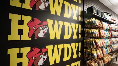Buc-ee’s products are now available at three locations on the campus of Texas A&M University.  Credit: Laura McKenzie/Texas A&M University Division of Marketing and Communications