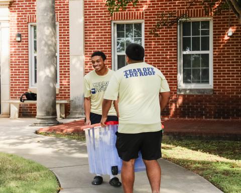 New students moved into their dorms on Friday, August 15.