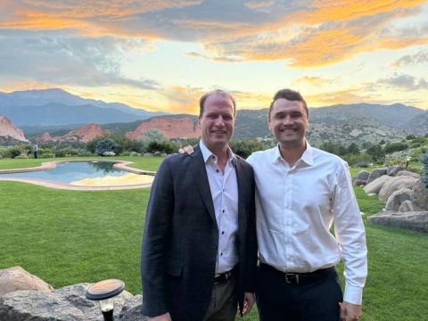 Congressman August Pfluger and Charlie Kirk