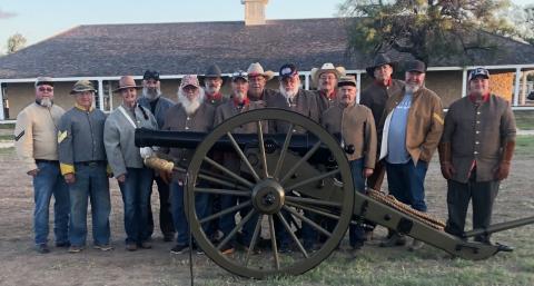 L-R: Billy Ayers, Lee Wallace, Cheryl Ayers (spouse), Jacob Haugh from Georgetown Camp #502; William Dunson, William Ables, Stephen Brister, Gary Lehmkuhler, Jan Huffstetler, Michael Oliver, Ross Cox Sr. from Lampasas Camp #2353; Robert Moore from San Marcos Camp #977; Dustin Lauw of Georgetown Camp #502; and James Oliver from Lampasas Camp #2353. Photo courtesy of USFAA instructor Cody Glasscock