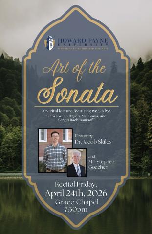 Howard Payne University’s School of Education and Fine Arts will present a recital on Friday, April 24.