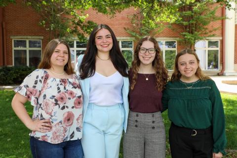 Four Howard Payne University students were recently selected as Sumners Scholars by the Sumners Foundation and are pictured from left to right: Harmonie Pittman, Rylie Burden, Kourtney Melton and Ana Faulk.