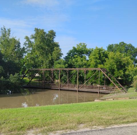 This photo of the Mill Pond Pedestrian Bride was taken around 9 a.m. last Sunday morning, July 19th, by Carolyn Preece.