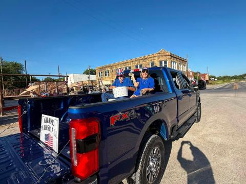 Valerie and Larry Barker were the Grand Marshals. Courtesy of Paige Moats