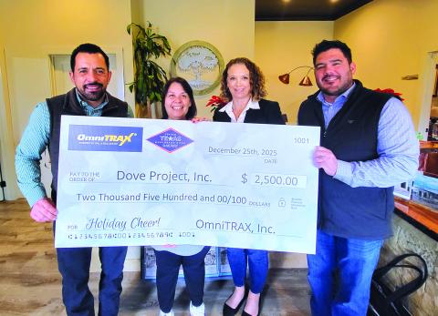 OmniTRAX Presents Donation to Dove Project, Inc. at San Saba Chamber of Commerce