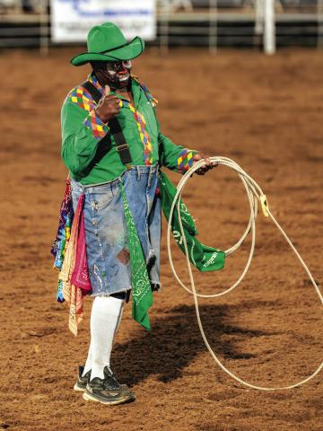 Legendary, funny man, Leon Coffee Courtesy of San Saba Pro Rodeo