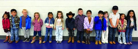 SSES Pre-Kindergarten students with Perfect Attendance for the 1st 9-Weeks