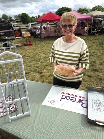 Mrs. Kay McKee of Richland Springs, Texas, brought her famous sourdough bread!