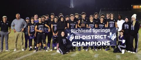 Player Spotlights from the game: Kenny Triplett #11 (Senior): Texas 1A Fan Player of the Game; 9 Tackles - 1 Forced Fumble; Gage Behrens #20 (Junior): Offense - Rushing 6 for 48; Defense - 6 Tackles - 1 Sack - 1 TFL - 1 Fumble Recovery Courtesy of James Womack, Superintendent