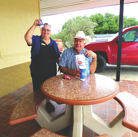 And on a sweeter note. . . Texas Dairy Queen (TDQ) serving Cotton Candy Blizzard as Flavor of the Month