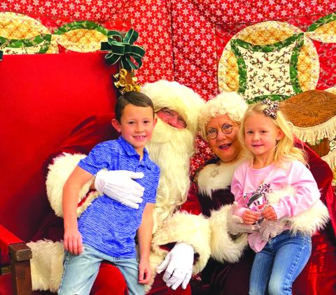 Santa and Mrs. Claus: Pictured is Bryce and Lacey Johnson, SSES students Photo submitted by Dani Gilcrease