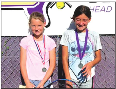 Abby Millican and Zoe Flores - 2nd place 10 Girls Doubles