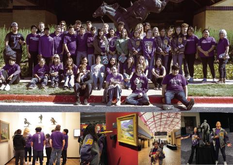 San Saba Art Students went to Ft. Worth and toured the Amon Carter Museum and visited with working artists at the Cowboy Artist of America Annual Exhibition Photos by Mr. Cash and Judy Mendoza