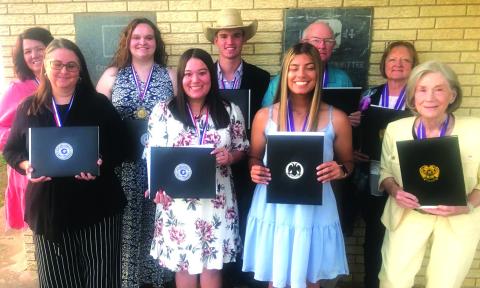 L-R Back: Terri L. Ellis, Hannah Lee Miller, Kase Alan Bordner, David F. Potts, Jane F. Potts. L-R Front: Laura Gayle Gratz, Virginia Rose Diaz, Olivia Maria Lusty, Allison Kay Nettleship. (not pictured John C. Felts) Photo by Ross J. Cox, Sr.