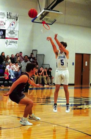 Jaxon White putting the ball up against Zephyr Photo courtesy of Valerie Valdez