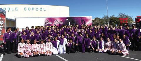 San Saba High School Golden Armadillo Band after the Belton competition