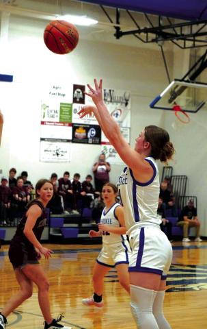 Tilar Turman going up for a shot against Zephyr Photo courtesy of Valerie Valdez