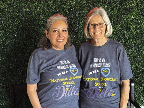 Left to Right: Blanca Dickerson and Rachel Vaughn San Saba ISD ended the 2024-25 school year with a luncheon and honored two retirees. 